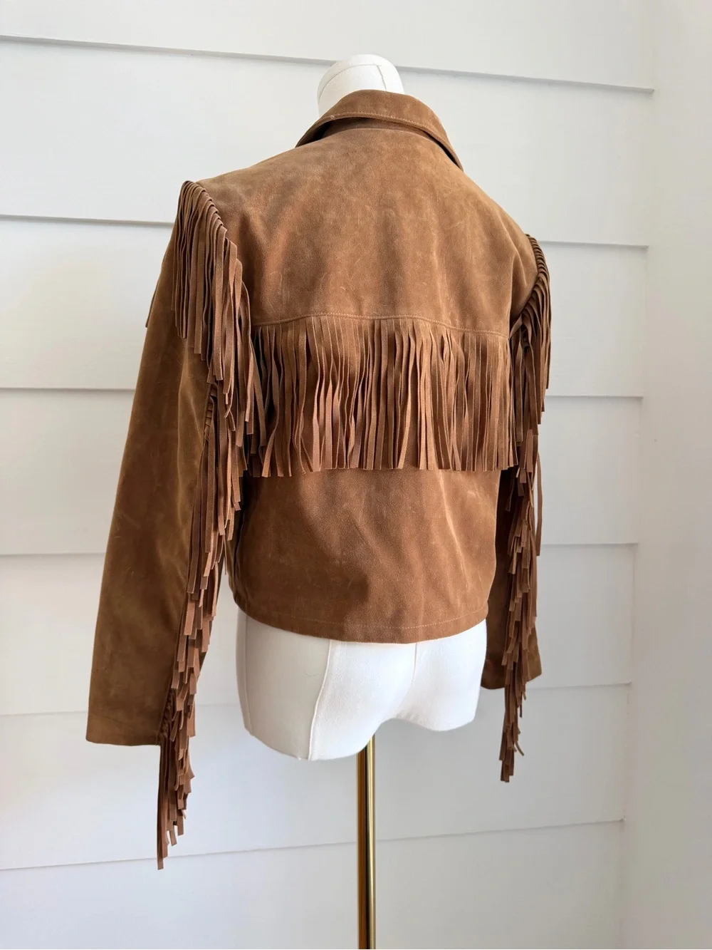 Kids Rylee + Cru Fringe Jacket in Rust 12-14y - Picture 4 of 10